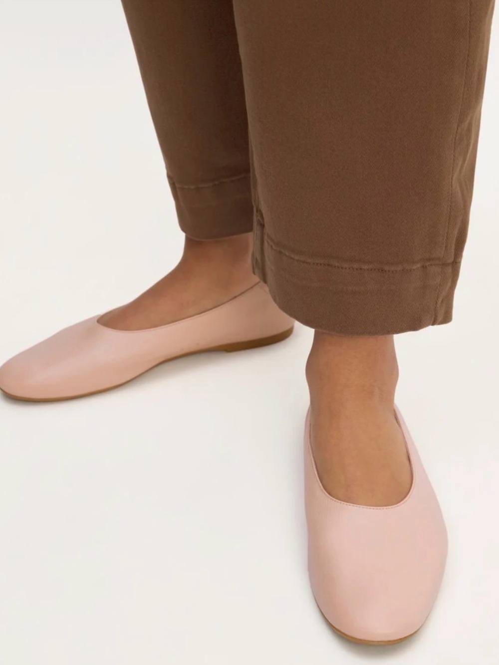 Everlane THE DAY GLOVE Blush Pink Leather Ballet Flats size 6